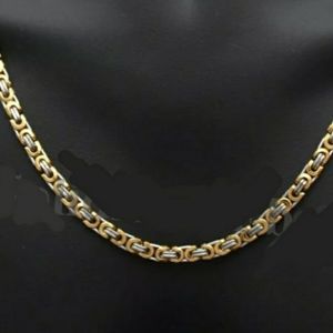 2 tone Italian byzantine chain stainless steel